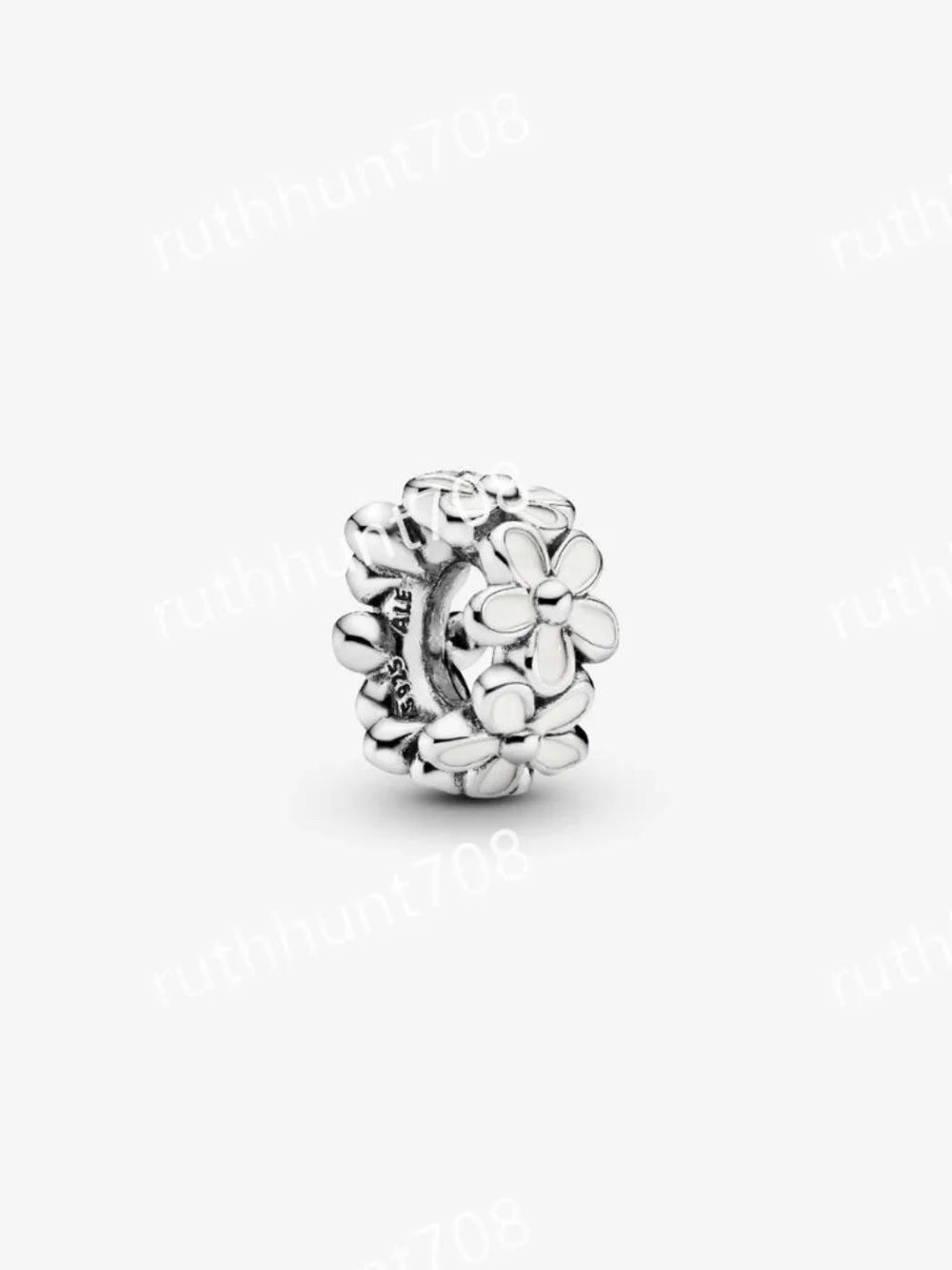 Pandora White Daisy Flower Spacer Charm|Pendant